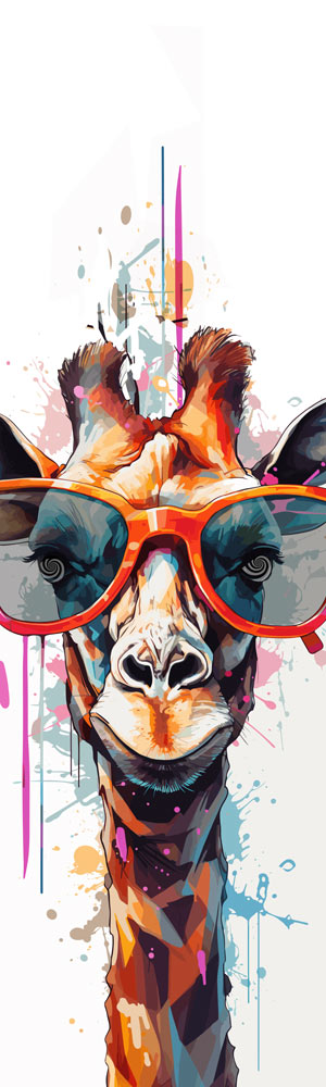 Giraffe with sunglasses